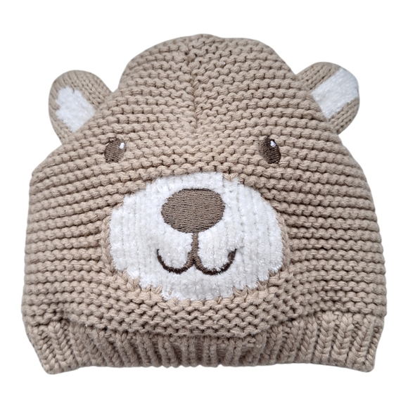 Carter's Other - Carter's Knit Bear Winter Hat Brown, Tan & White Neutral Colors, Size 3-9 Months